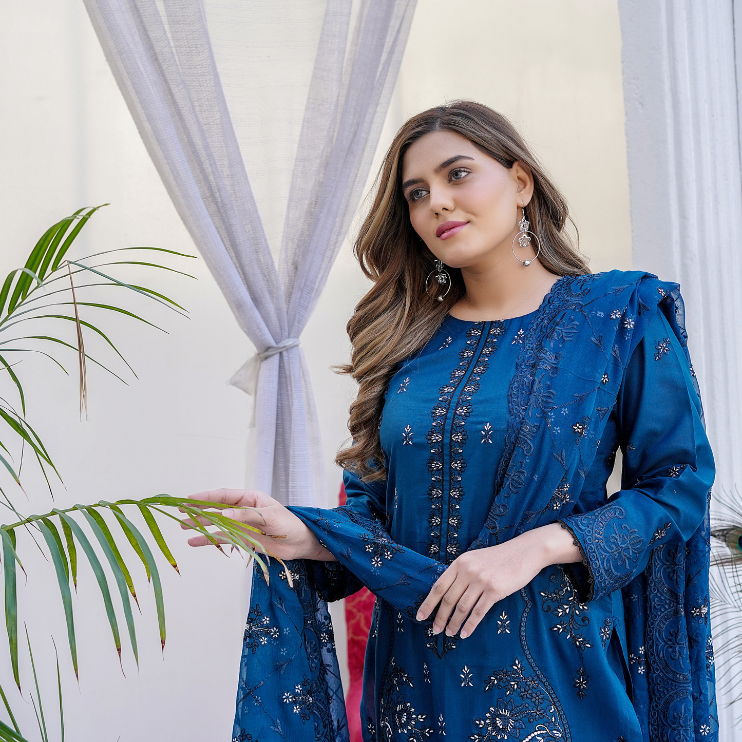 3 PIECE- EMBROIDERED LAWN SUIT (Unstitched
