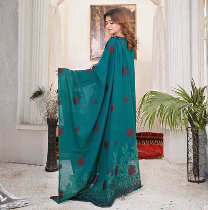 JACQUARD BROCHE AIRJET LAWN 3-PIECE SUIT (Unstitched)