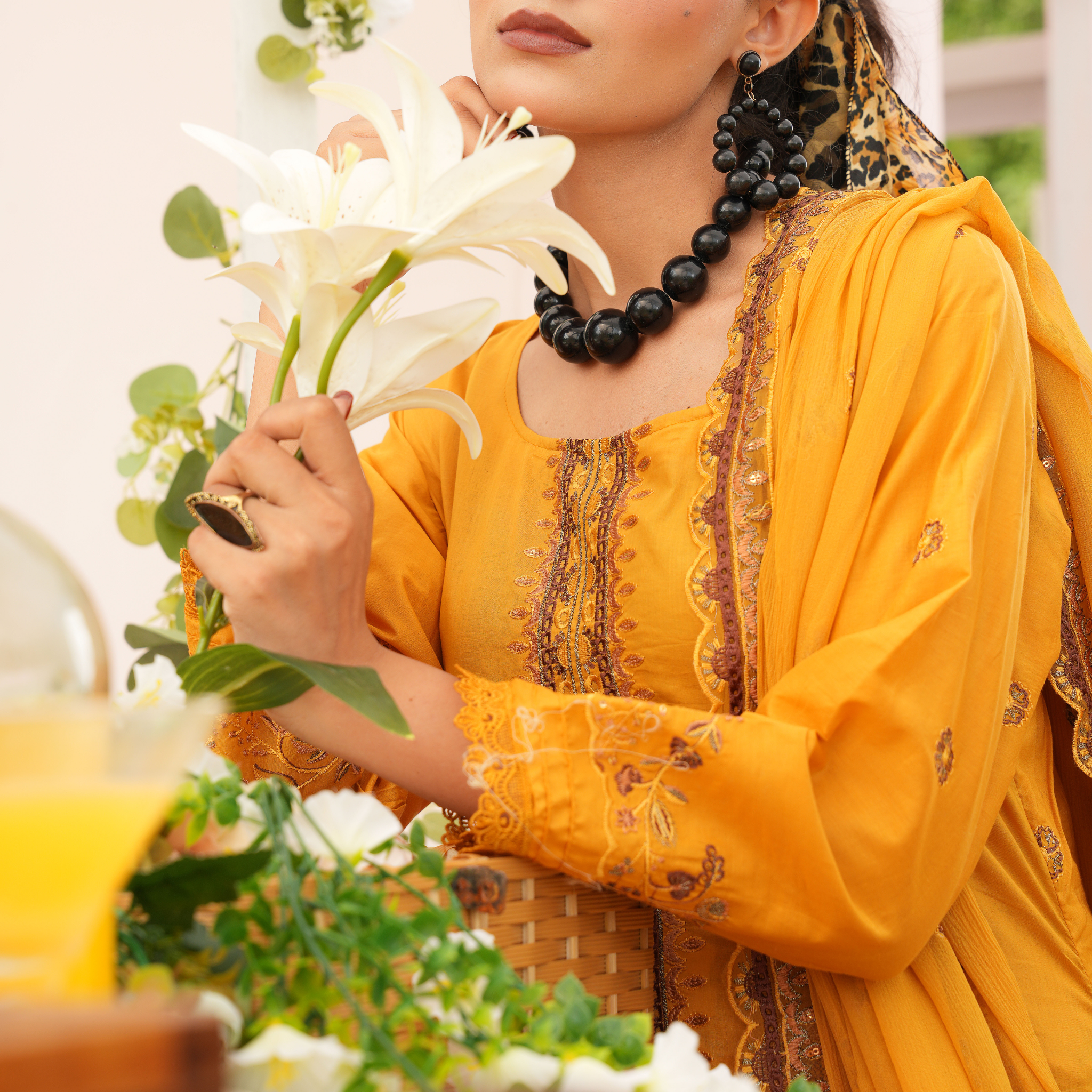 3PC Premium Embroidered Fine Lawn (Unstitched)