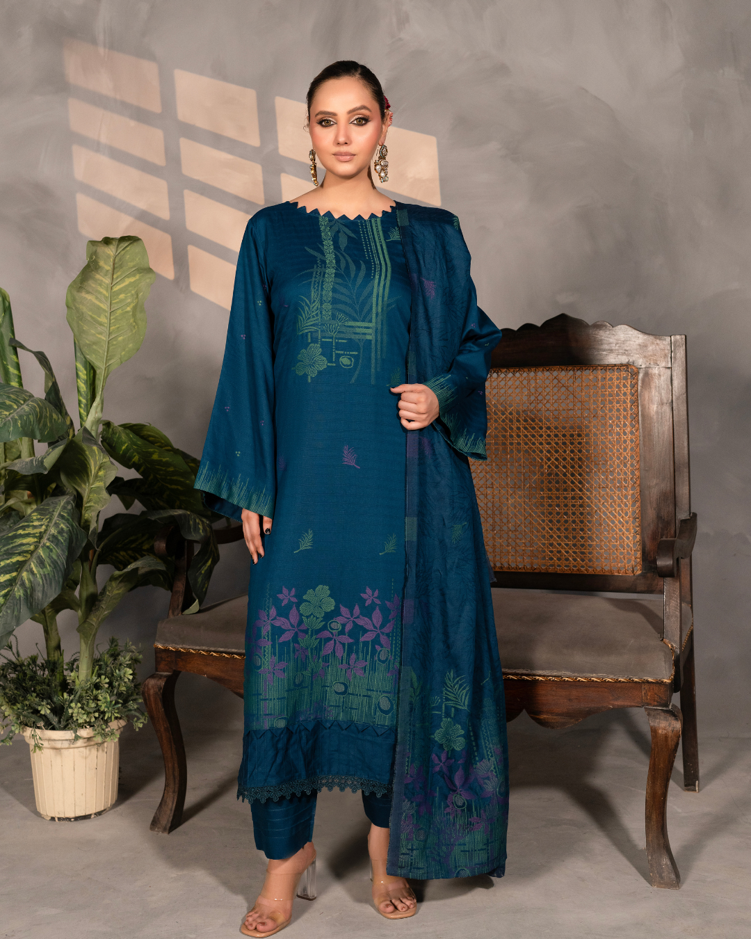 3PC Premium Jacquard Viscose (Unstitched)