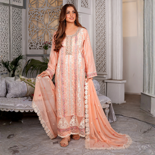 3 PIECE- EMBROIDERED LAWN SUIT