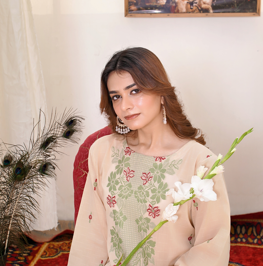 JACQUARD BROCHE AIRJET LAWN 3-PIECE SUIT (Unstitched)