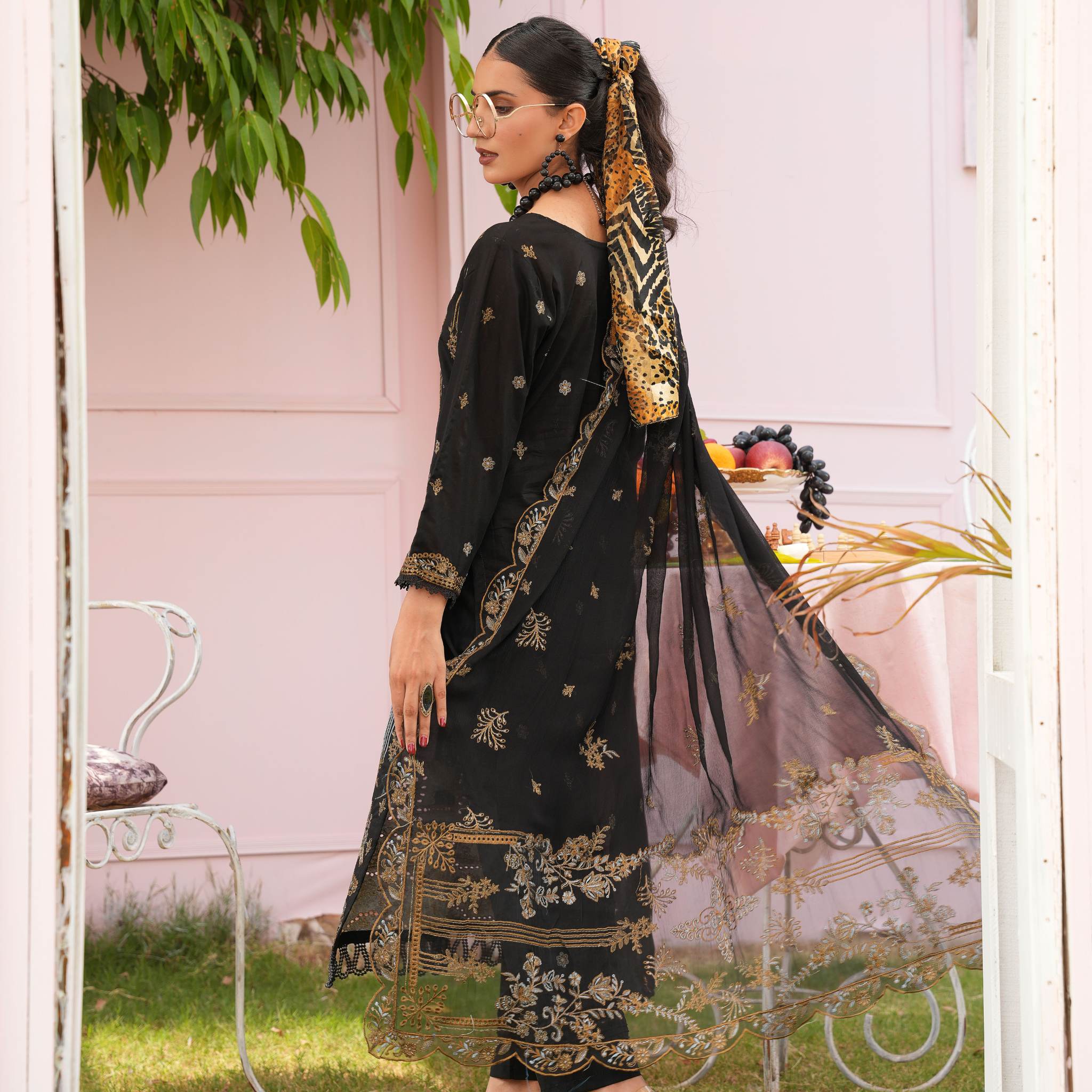 3PC Premium Embroidered Fine Lawn (Unstitched)