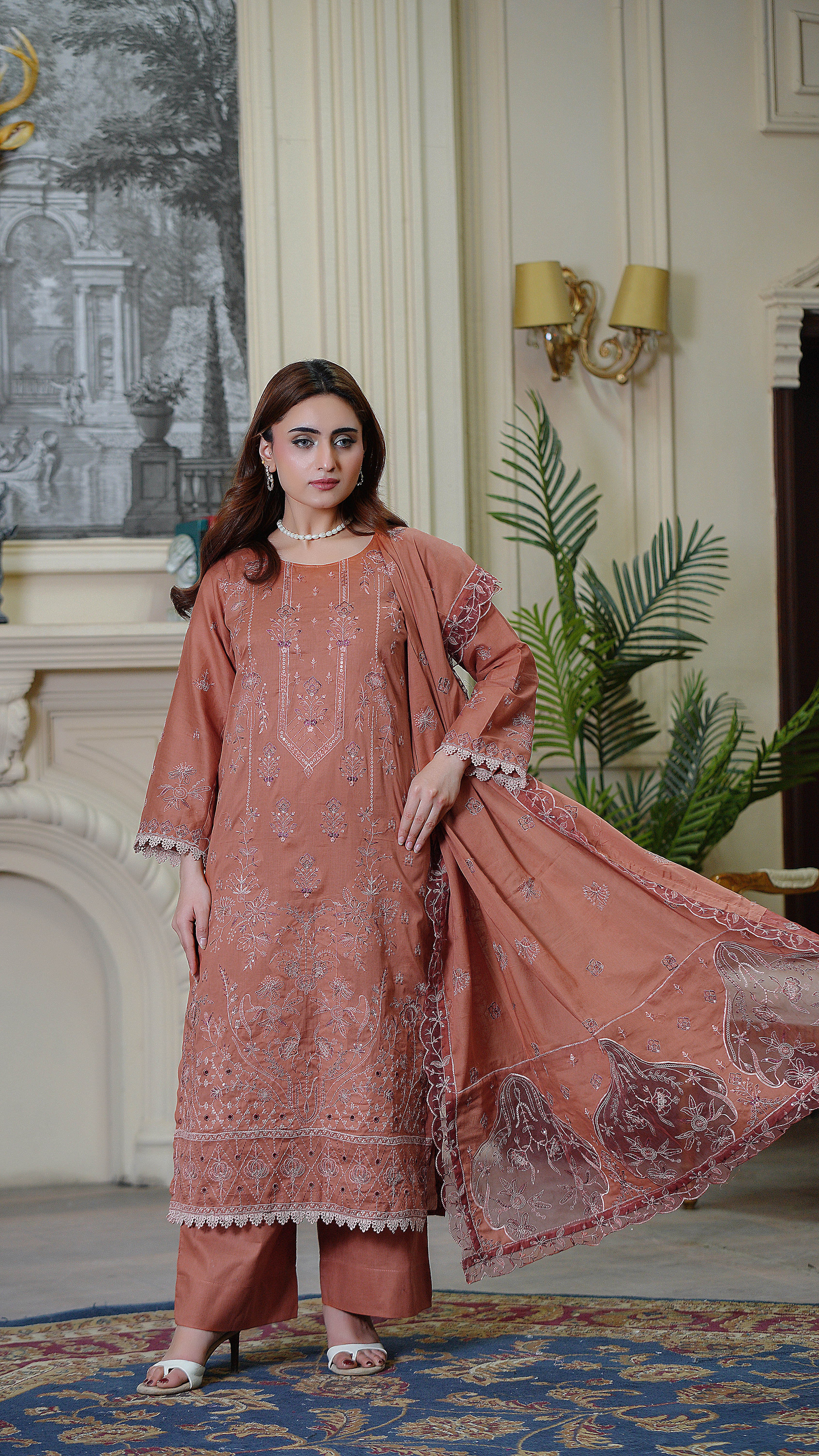 3PC EMBROIDERED FINE LAWN (UNSTITCHED)