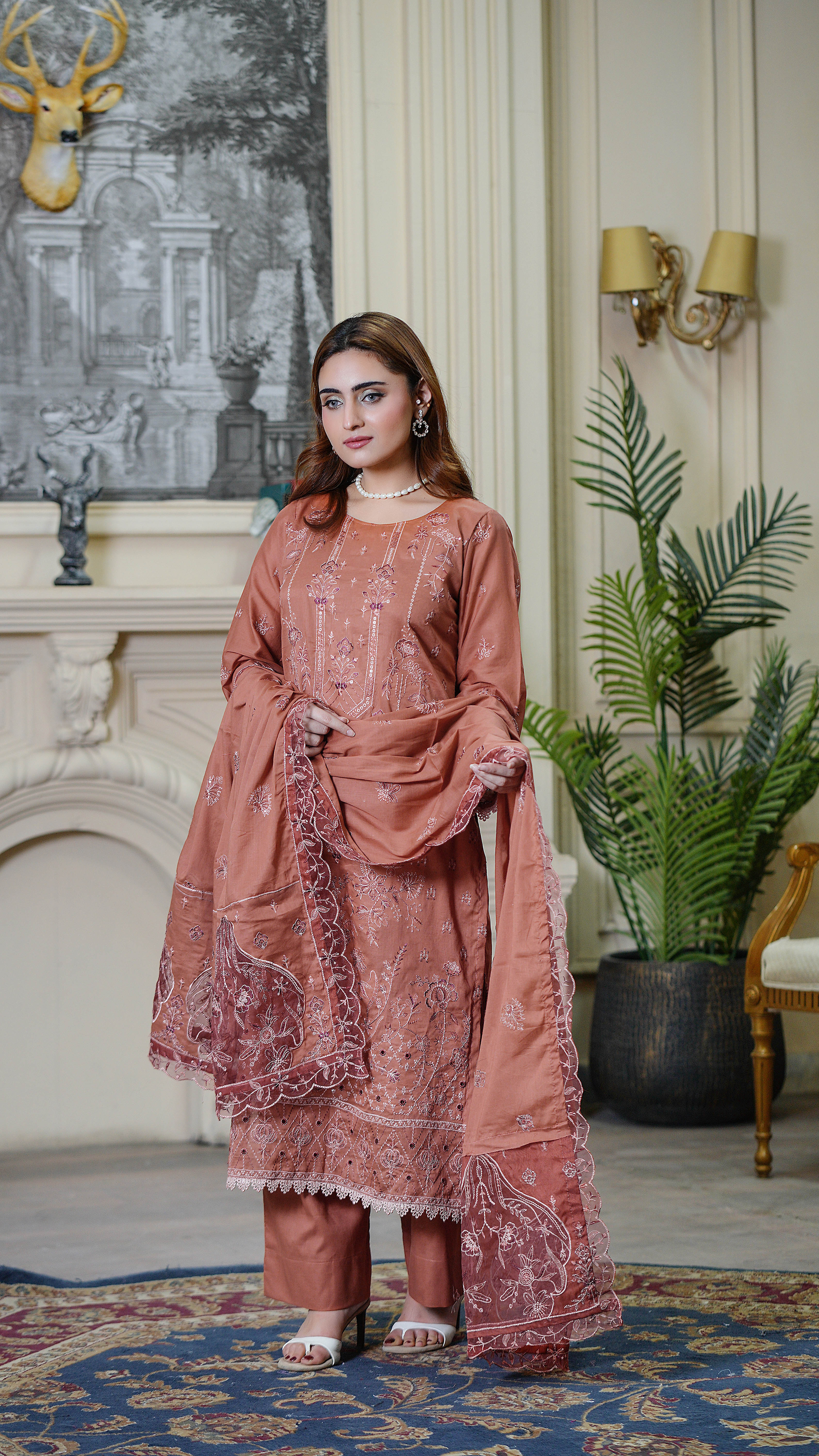 3PC EMBROIDERED FINE LAWN (UNSTITCHED)