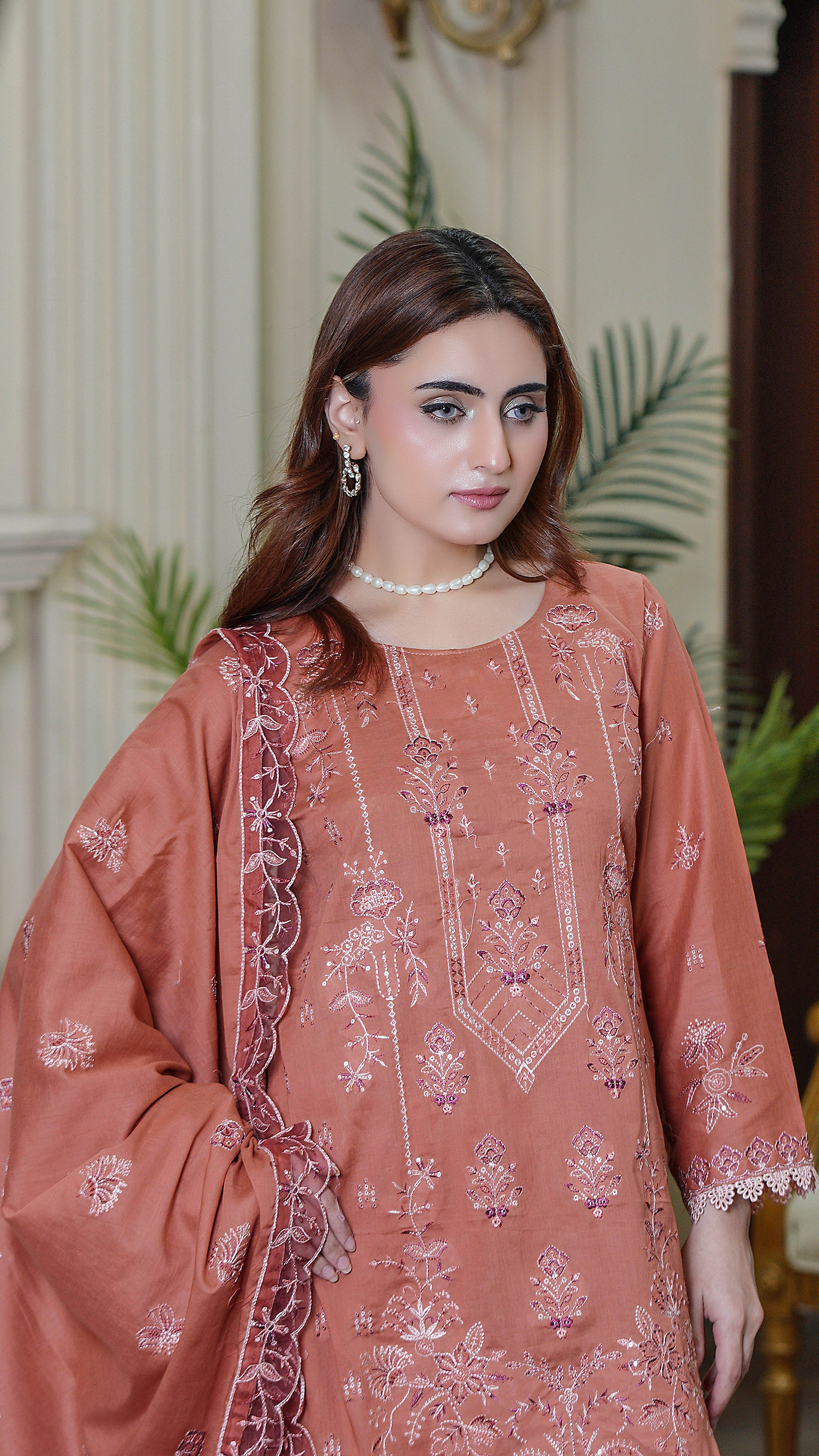 3PC EMBROIDERED FINE LAWN (UNSTITCHED)