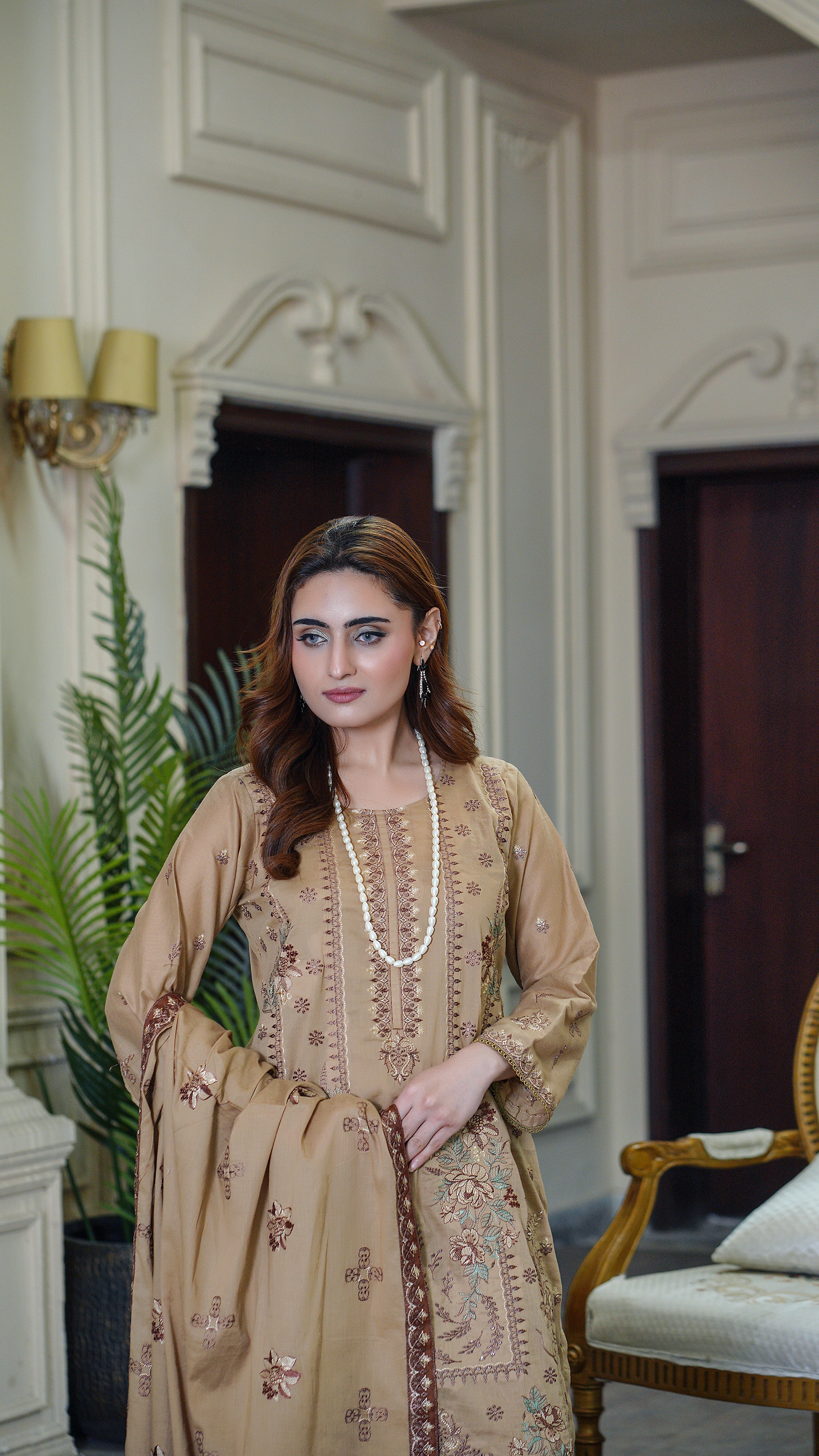 3PC EMBROIDERED FINE LAWN (UNSTITCHED)