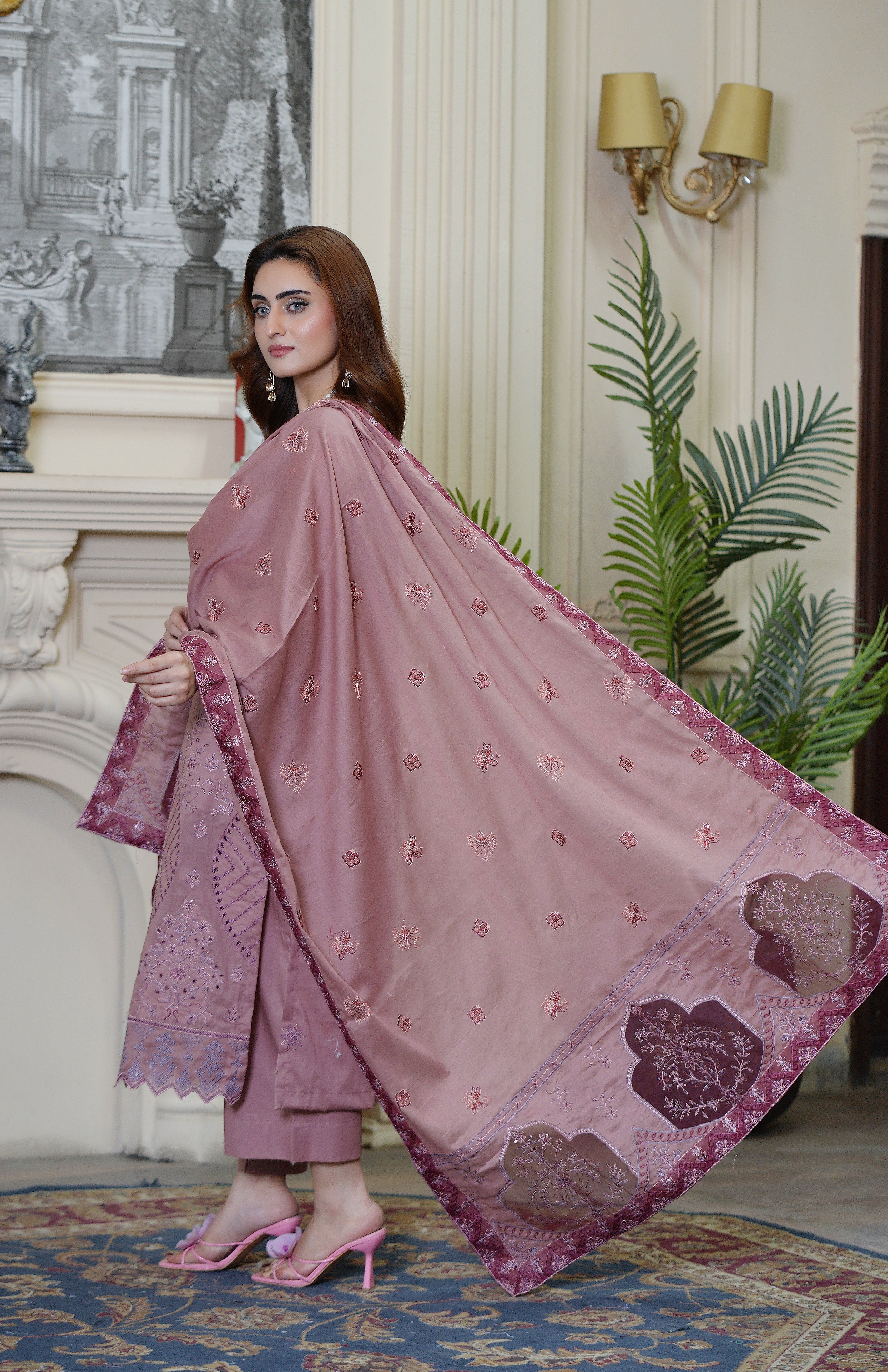 3PC EMBROIDERED FINE LAWN (UNSTITCHED)