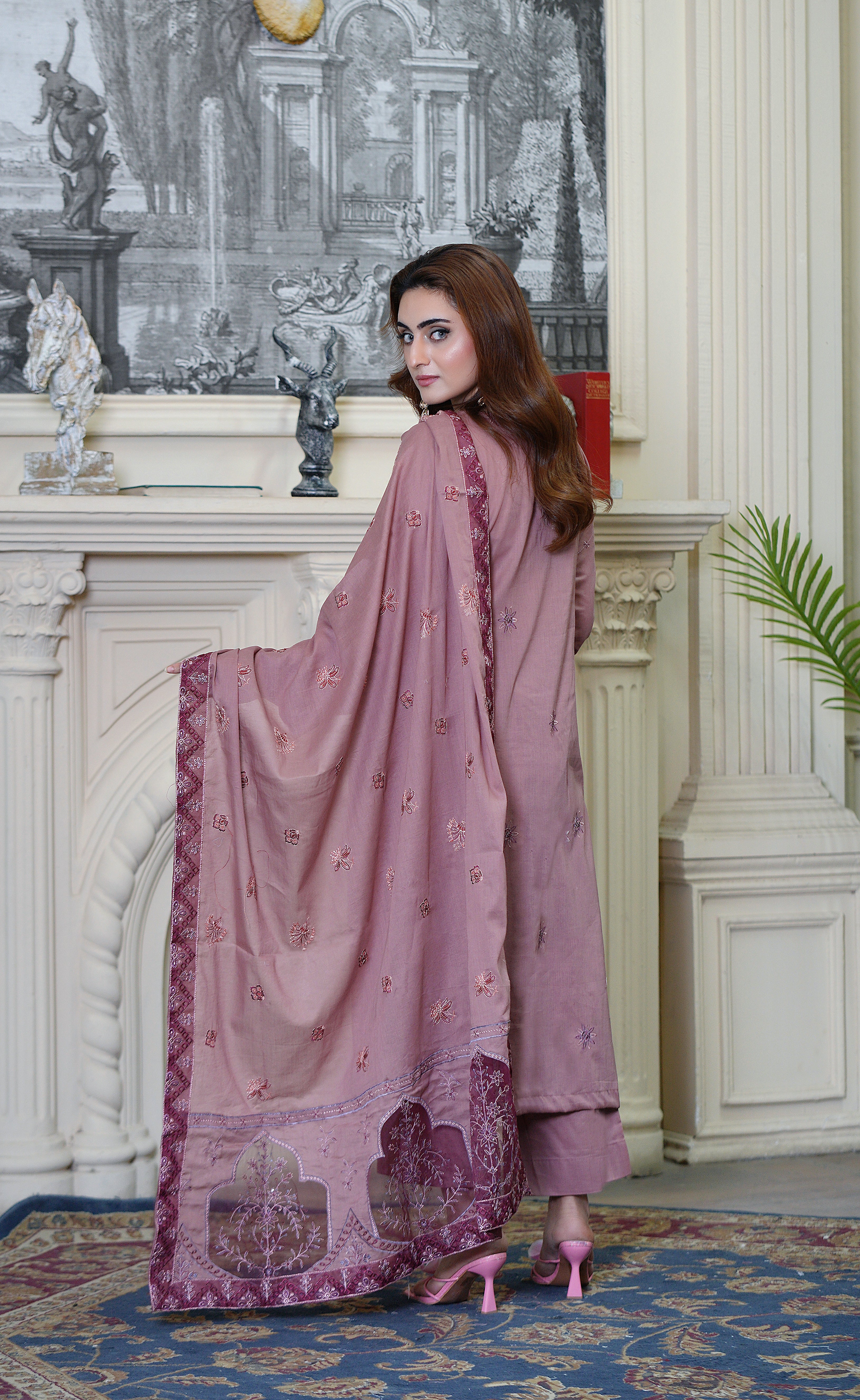 3PC EMBROIDERED FINE LAWN (UNSTITCHED)