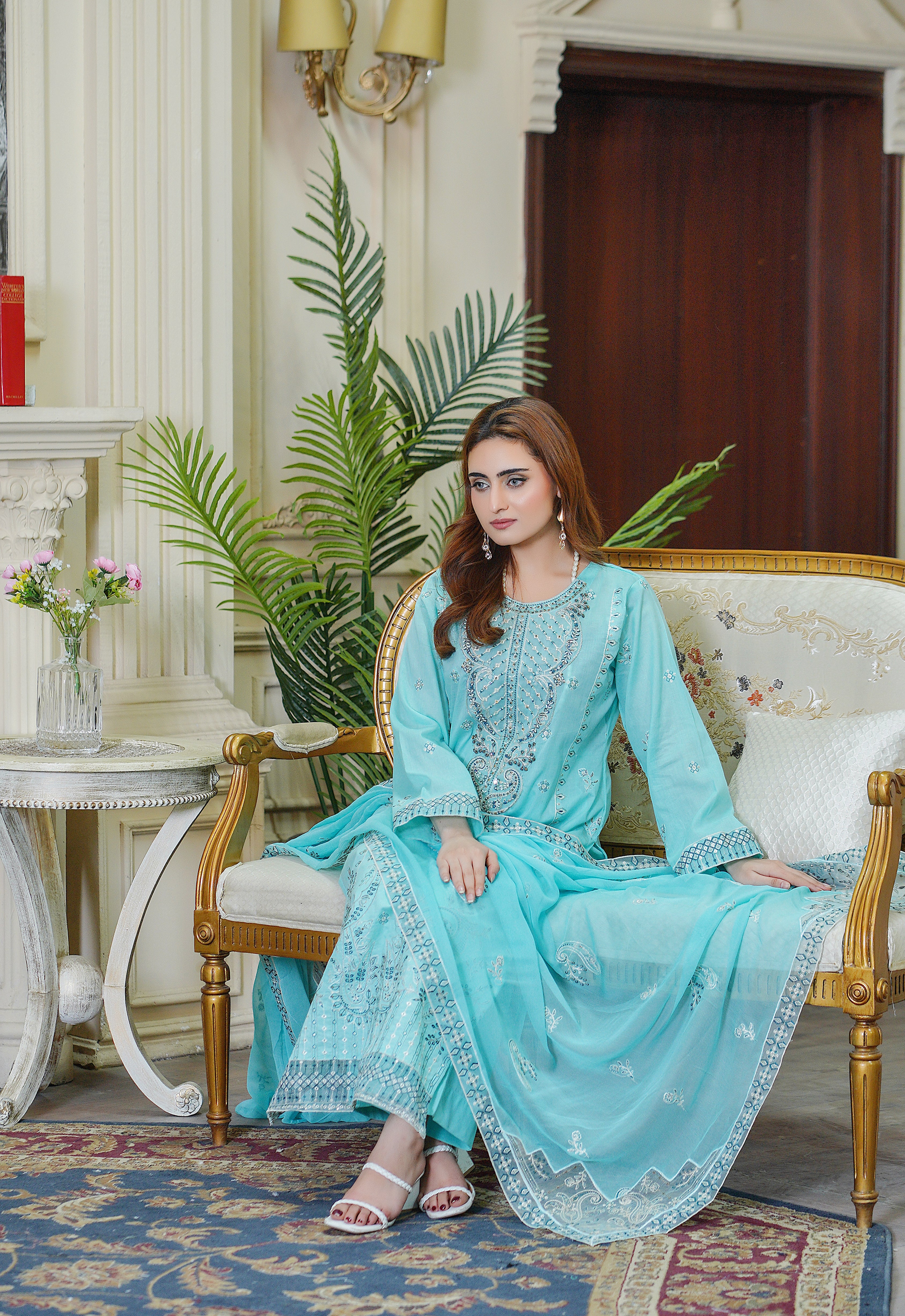 3PC EMBROIDERED FINE LAWN (UNSTITCHED)