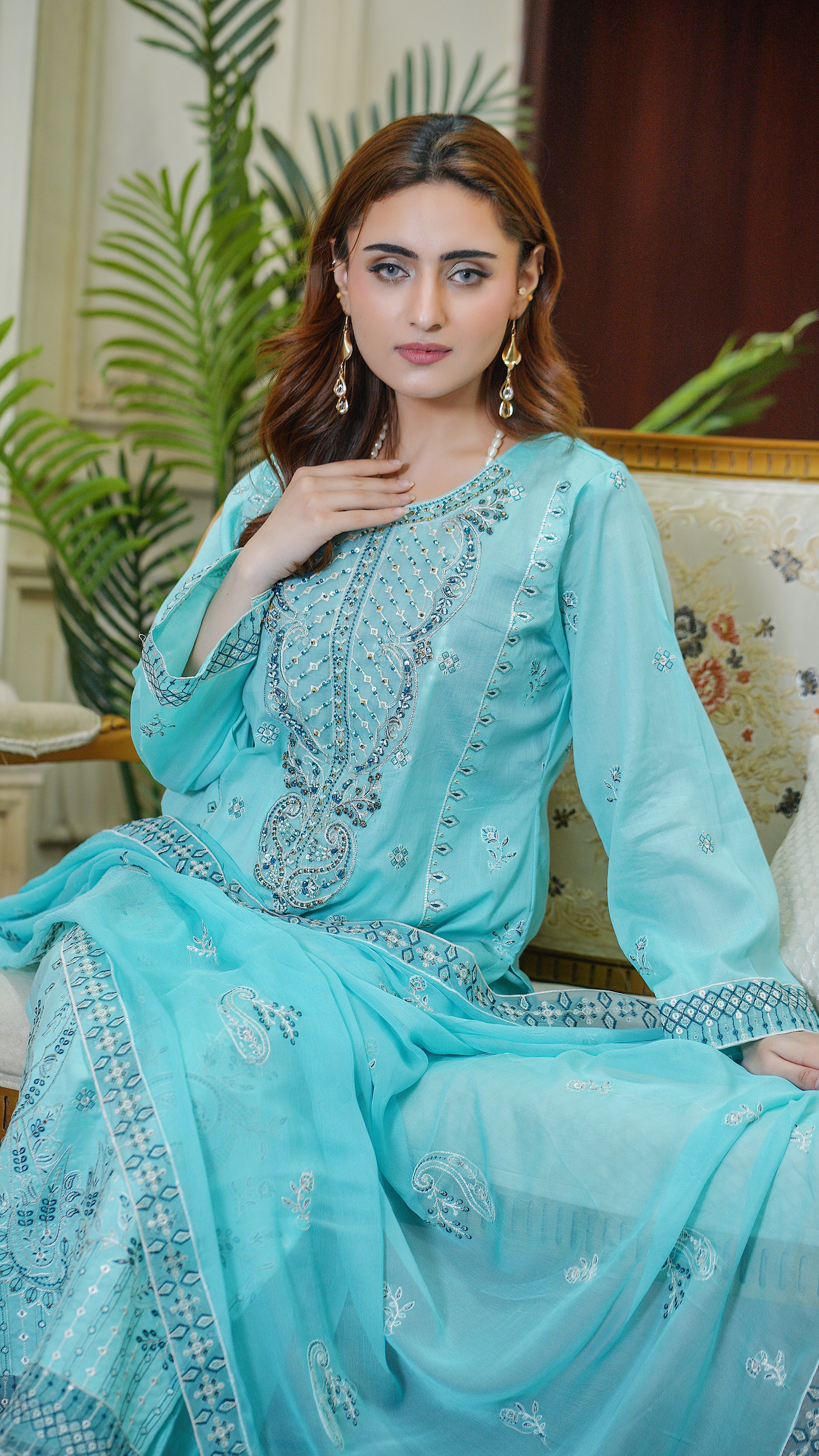 3PC EMBROIDERED FINE LAWN (UNSTITCHED)