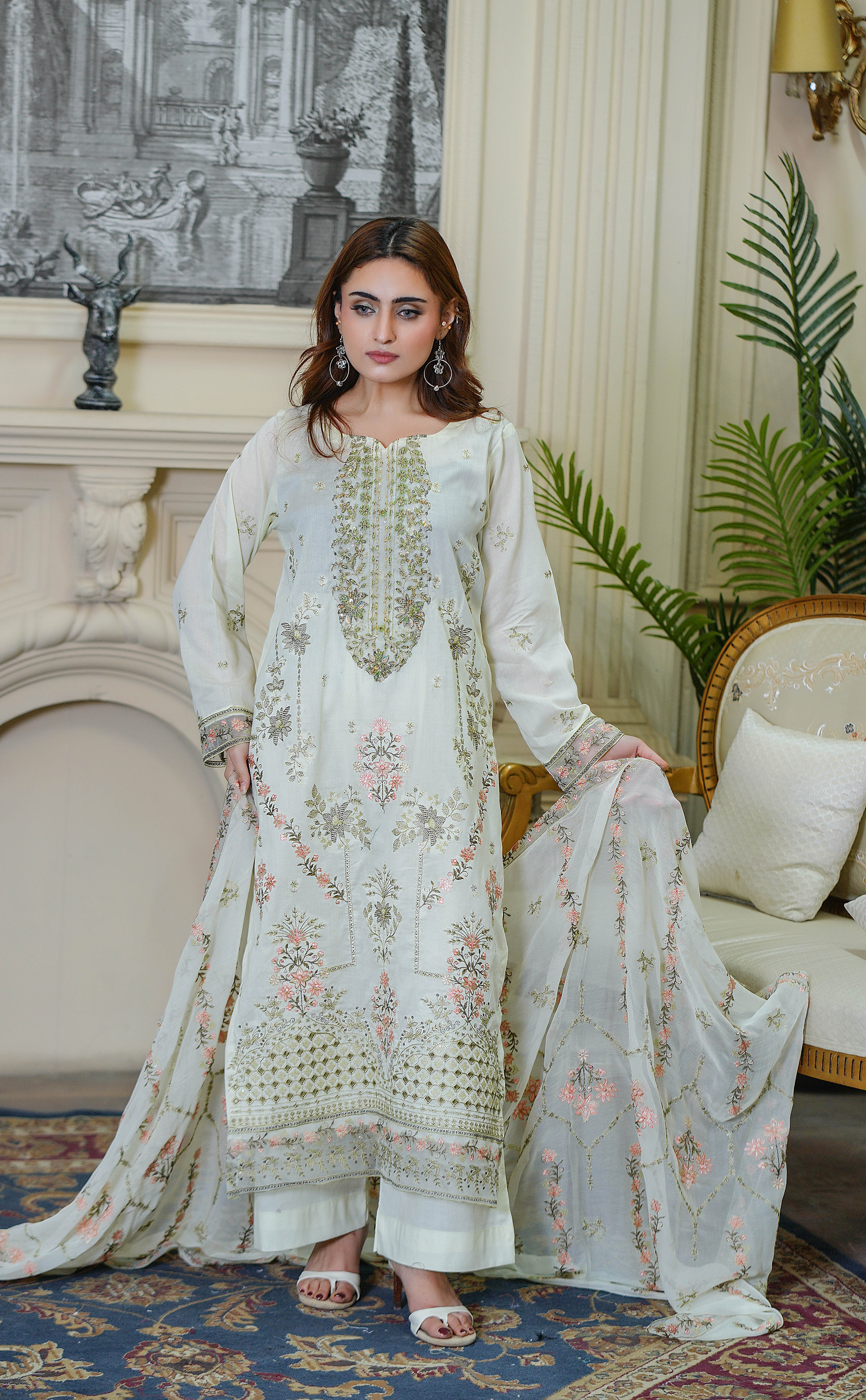 3PC EMBROIDERED PREMIUM LAWN (UNSTITCHED)