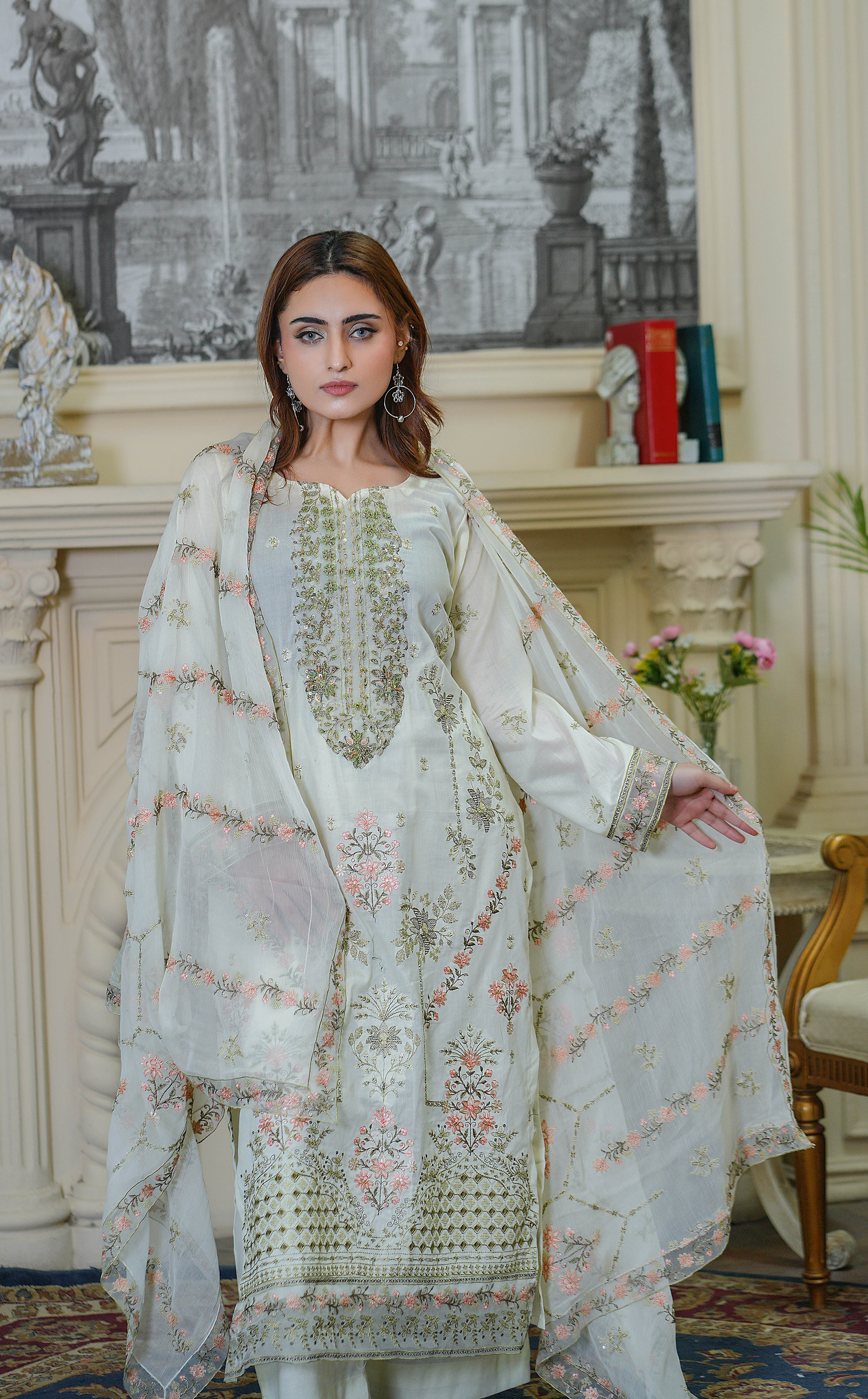 3PC EMBROIDERED PREMIUM LAWN (UNSTITCHED)