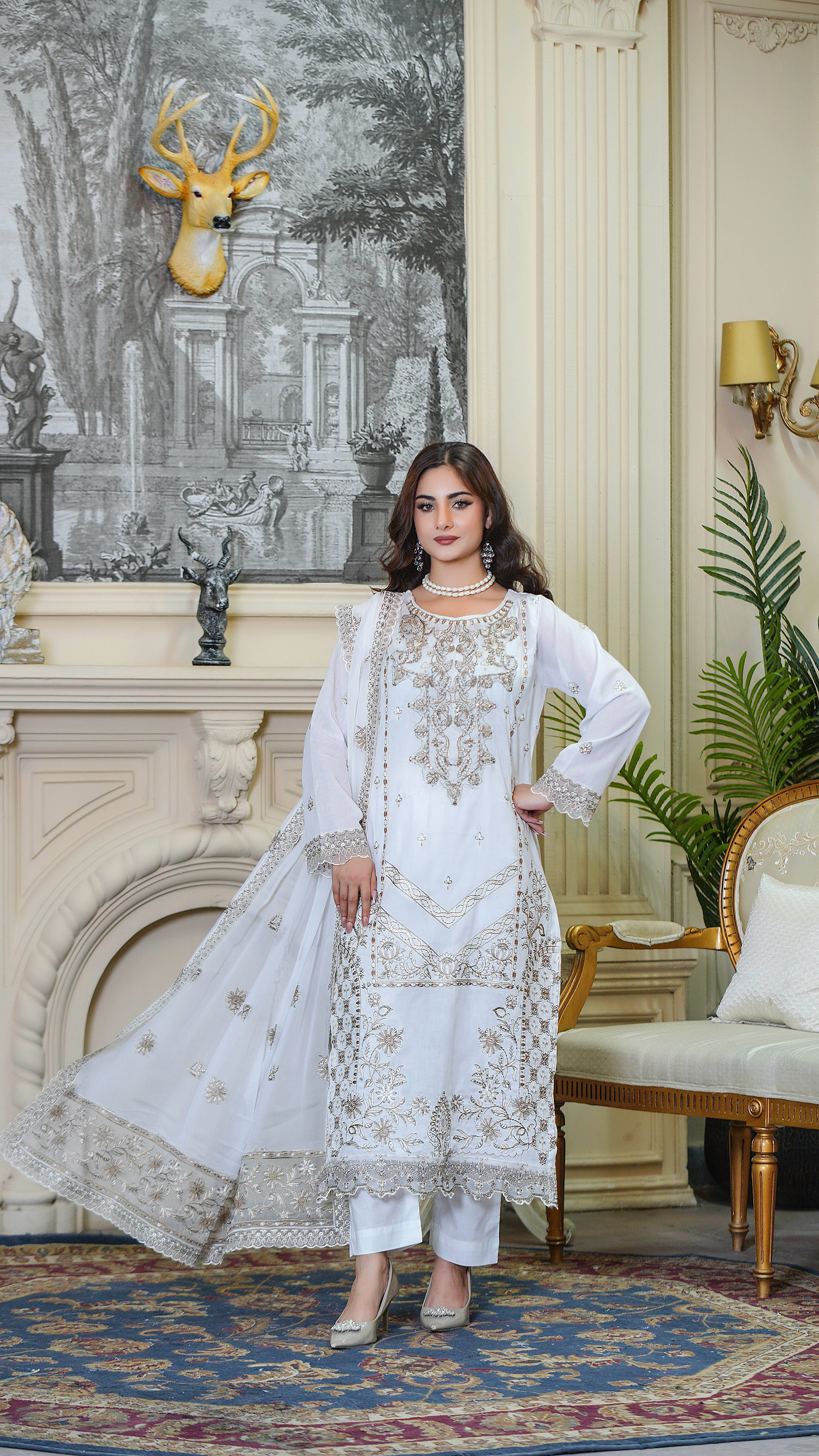 3PC EMBROIDERED PREMIUM LAWN (UNSTITCHED)