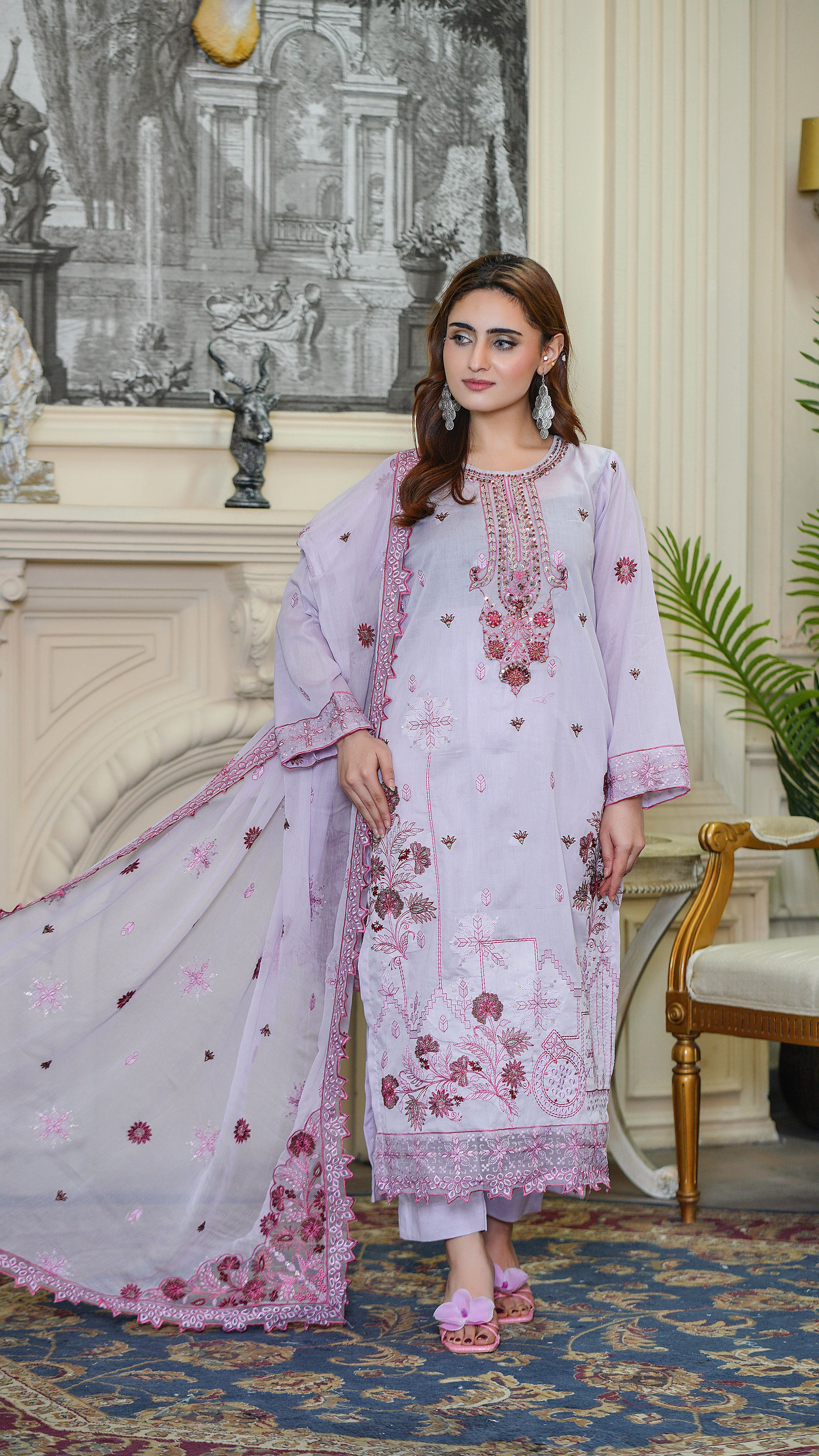 3PC EMBROIDERED PREMIUM LAWN (UNSTITCHED)