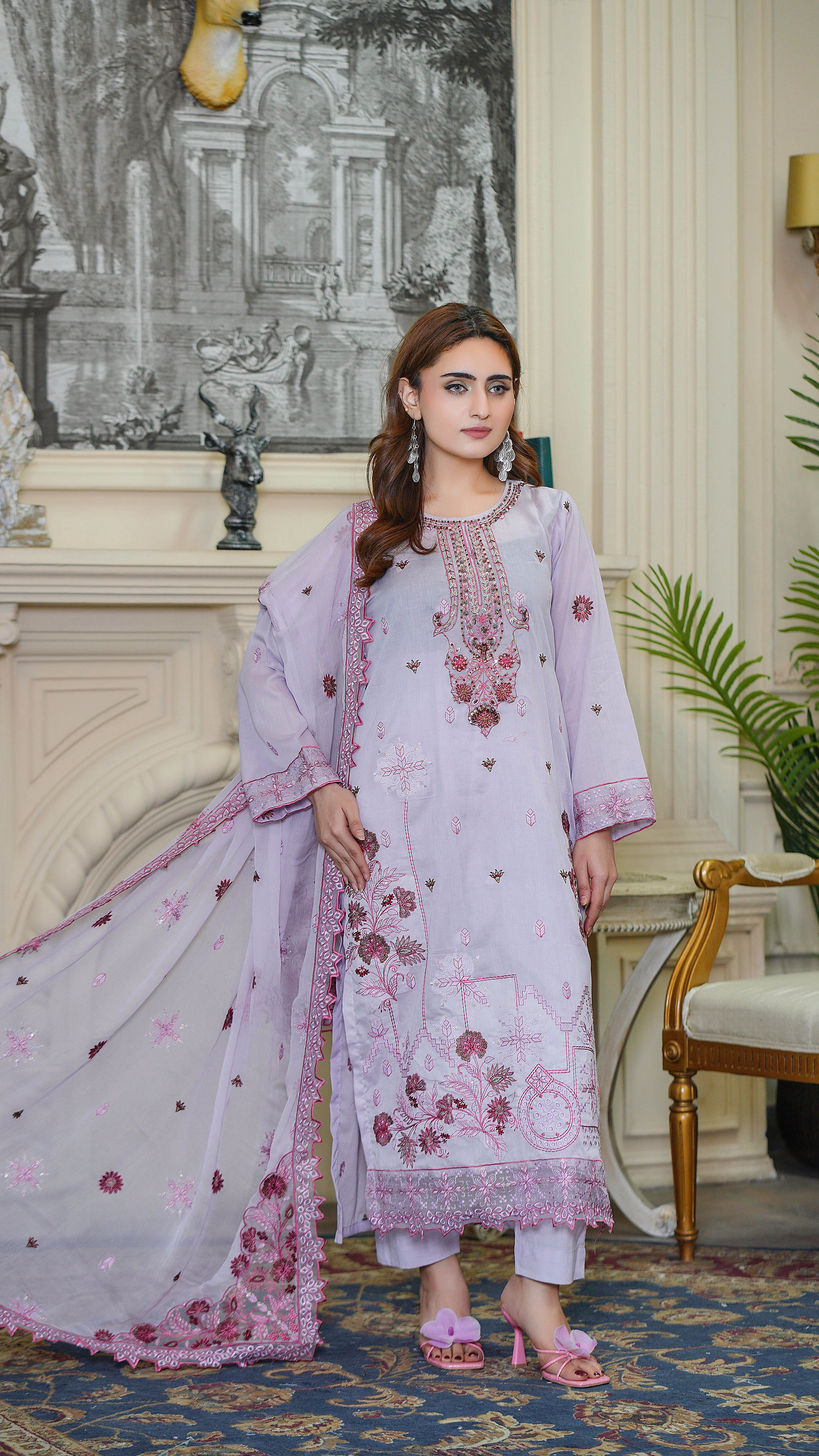 3PC EMBROIDERED PREMIUM LAWN (UNSTITCHED)