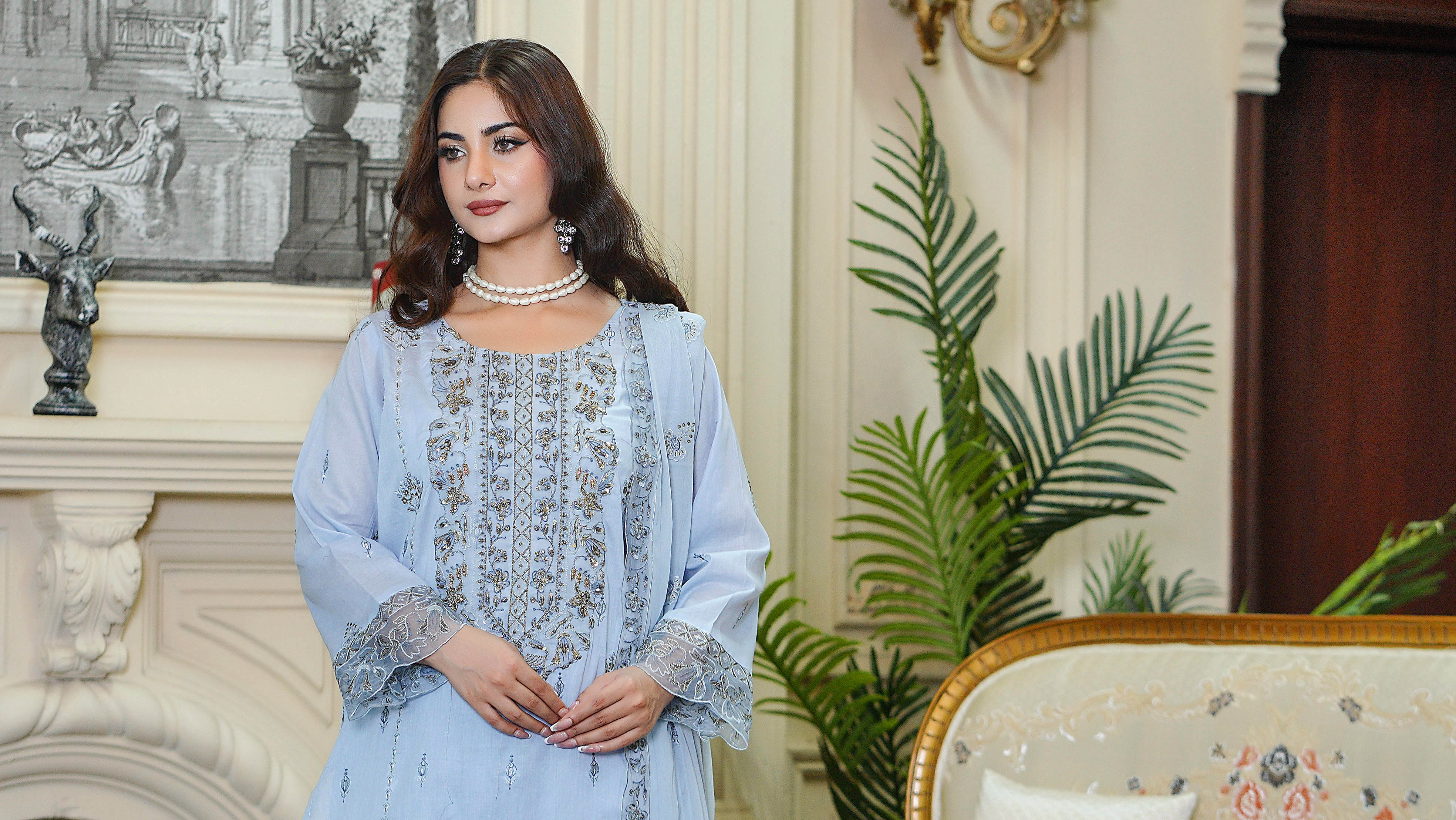 3PC EMBROIDERED PREMIUM LAWN (UNSTITCHED)