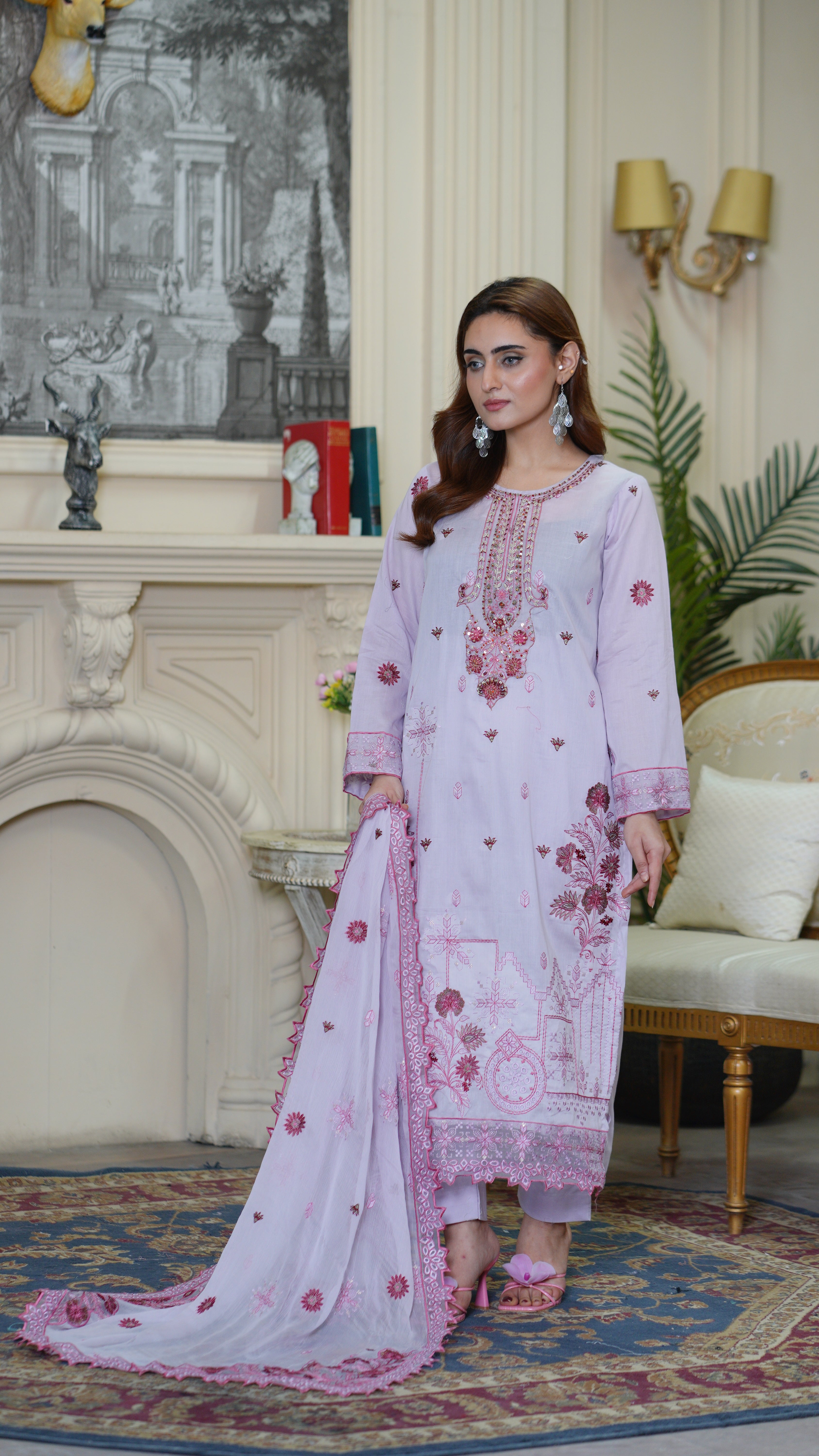 3PC EMBROIDERED PREMIUM LAWN (UNSTITCHED)