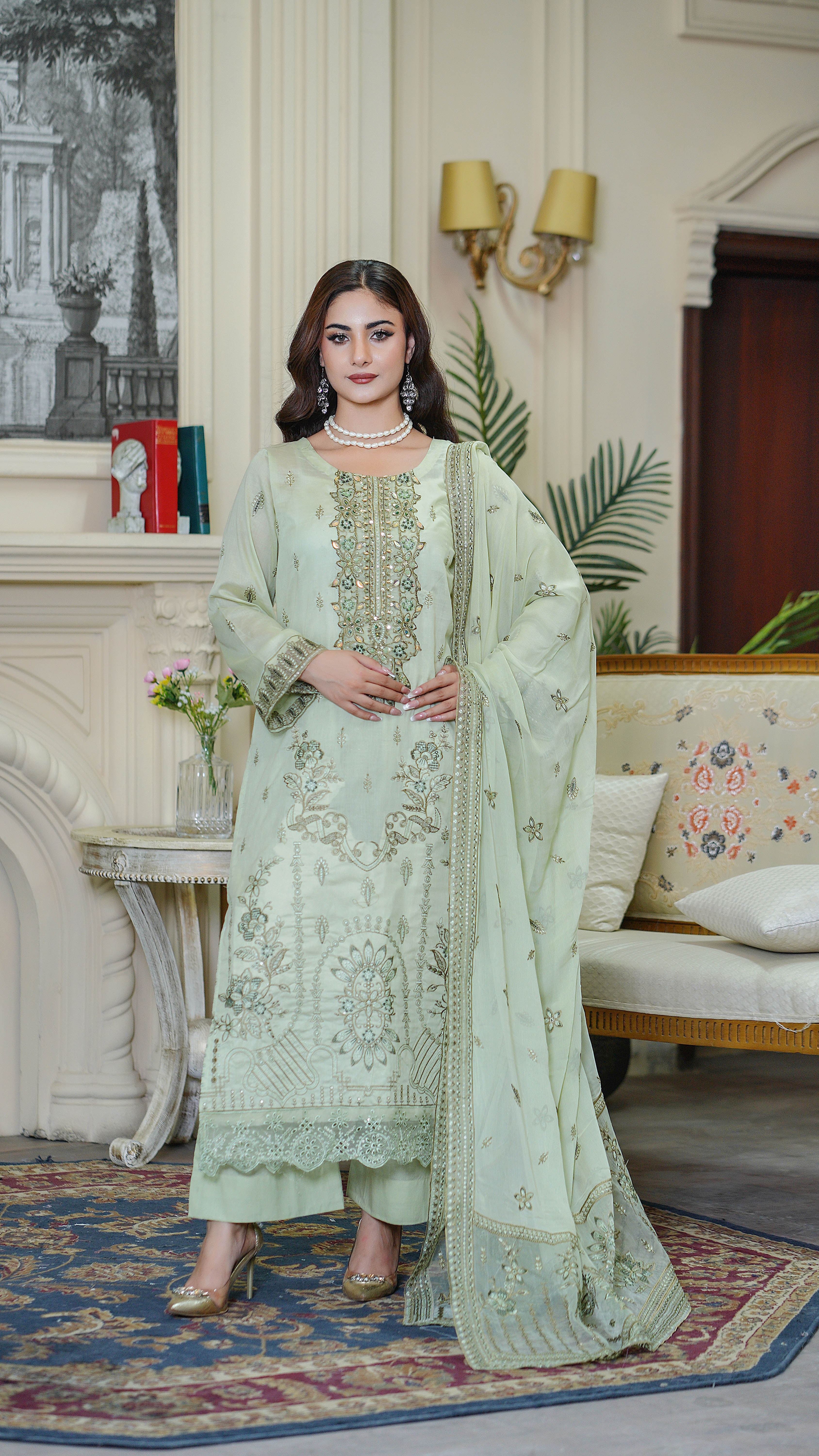 3PC EMBROIDERED PREMIUM LAWN (UNSTITCHED)