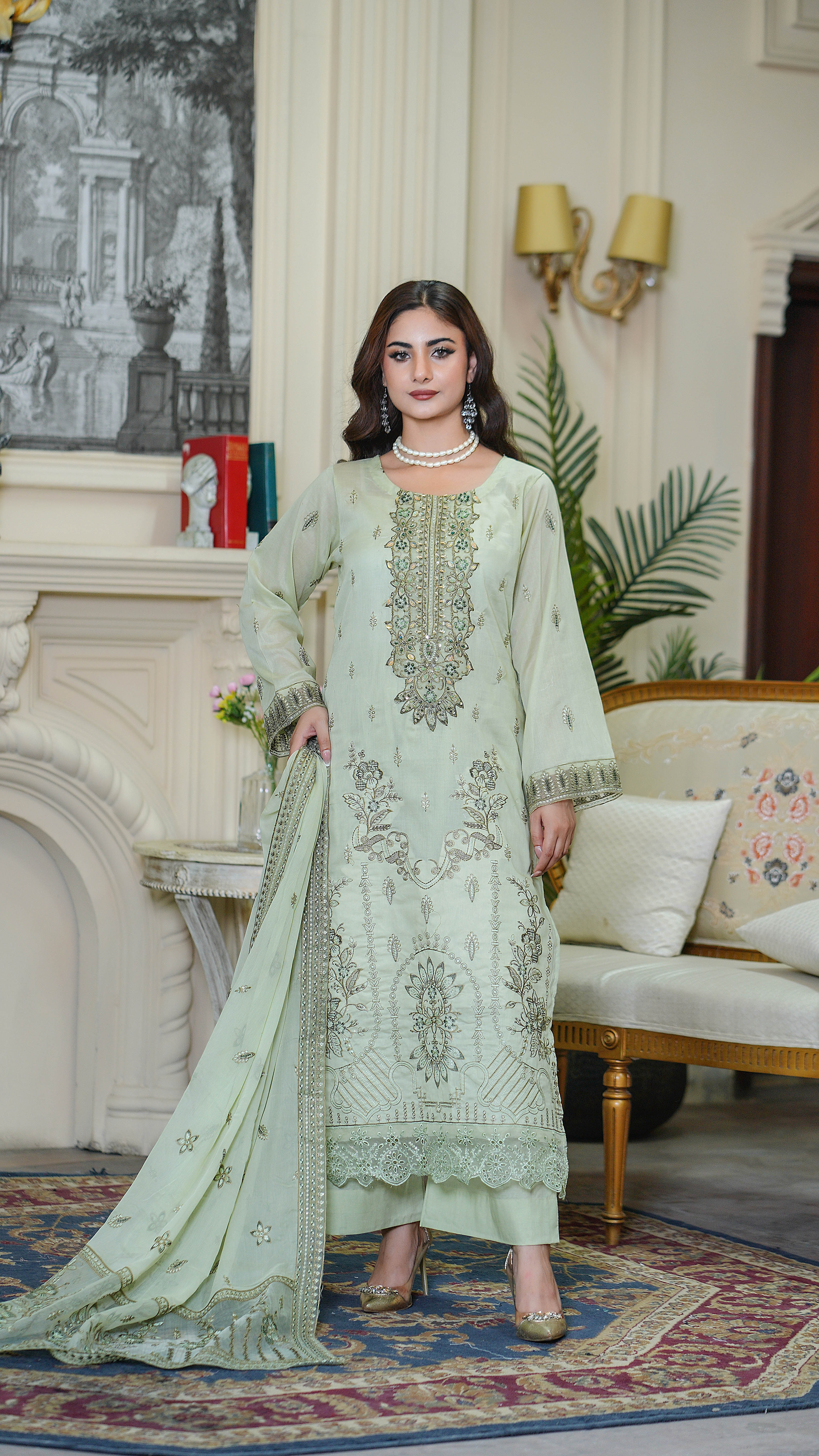 3PC EMBROIDERED PREMIUM LAWN (UNSTITCHED)