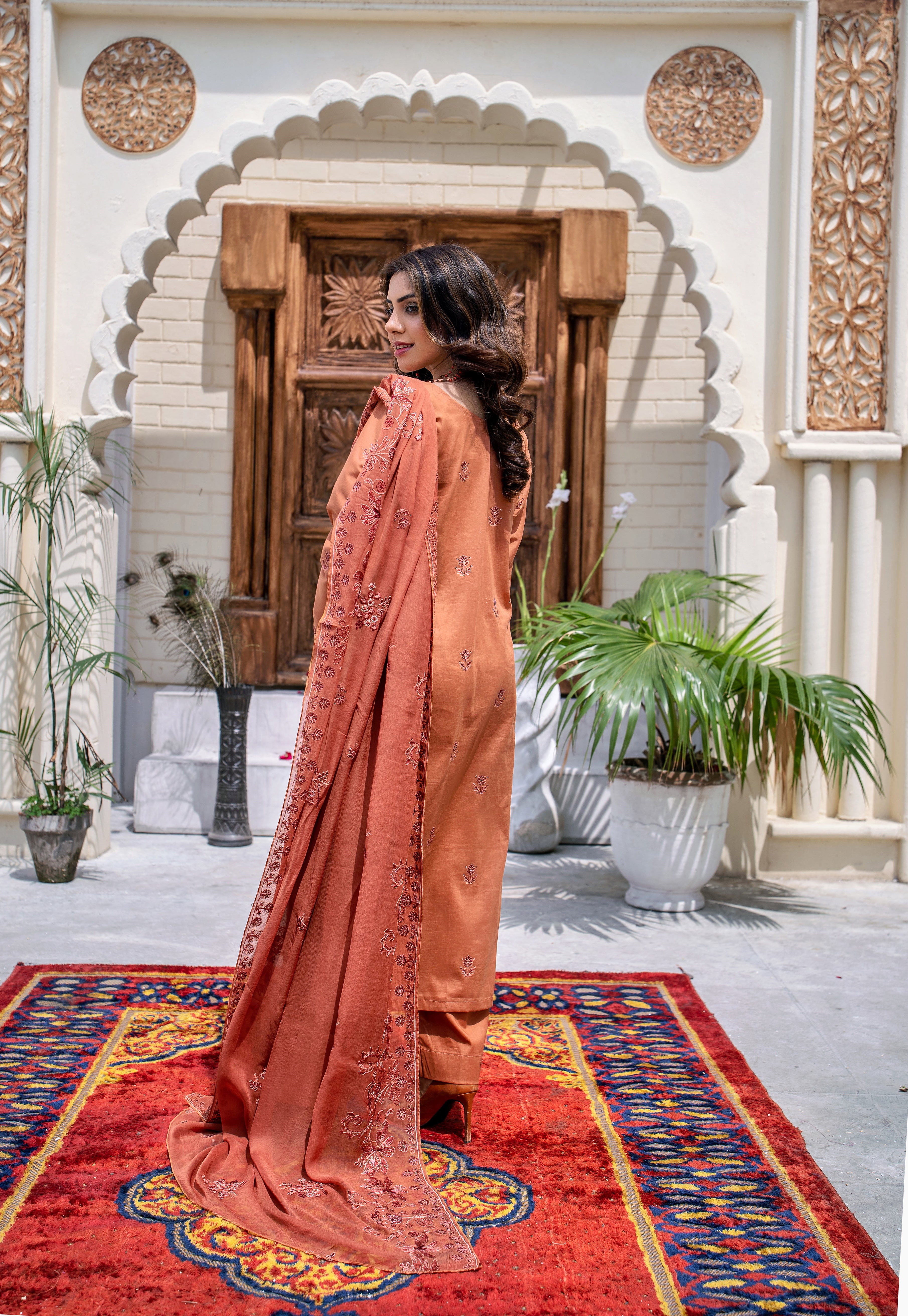 3 PIECE- EMBROIDERED LAWN SUIT (unstitched)
